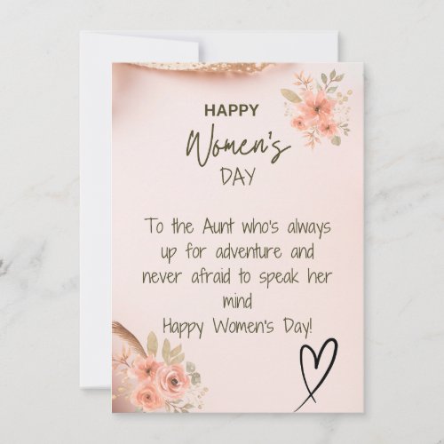 Aunt _ Womens Day Greeiting Card