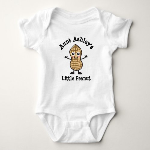 Aunt Your Name _s  Little Peanut Baby Bodysuit