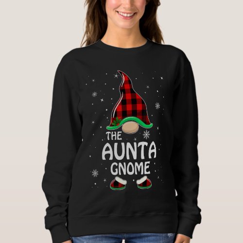 Aunta Gnome Buffalo Plaid Matching Family Christma Sweatshirt