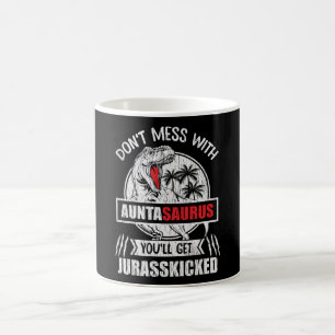 AuntaSaurus Funny Dinosaur Aunta Family Gift Coffee Mug