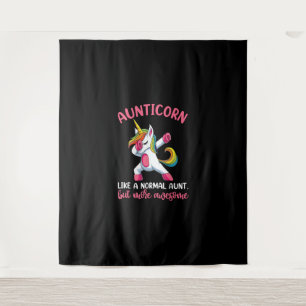 Aunticorn Auntie Unicorn Shirts, Funny Unicorn Bir Tapestry