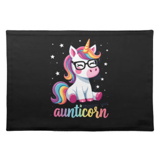 Aunticorn Aunty Dabbing Unicorn Auntie Aunt Christ Cloth Placemat