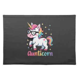 Aunticorn Aunty Dabbing Unicorn Auntie Aunt Christ Cloth Placemat