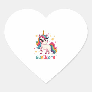Aunticorn Aunty Dabbing Unicorn Auntie Aunt Christ Heart Sticker