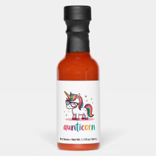 Aunticorn Aunty Dabbing Unicorn Auntie Aunt Christ Hot Sauces