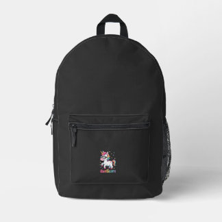 Aunticorn Aunty Dabbing Unicorn Auntie Aunt Christ Printed Backpack