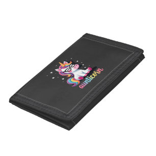 Aunticorn Aunty Dabbing Unicorn Auntie Aunt Christ Tri-fold Wallet