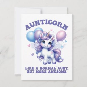 Aunticorn Cool Auntie Holiday Card