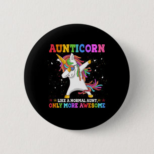Aunticorn Like An Aunt Only Awesome Button