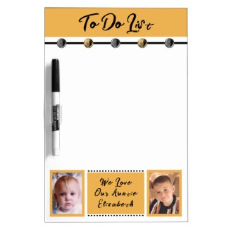 Auntie add name and photos to do list black orange