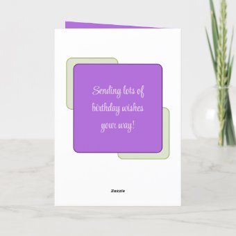 Auntie add name photo purple green birthday card | Zazzle