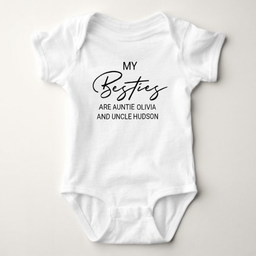 Auntie and Uncle Besties Baby Bodysuit