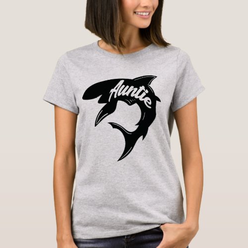 Auntie Baby Shark Matching Family Couple Shirts