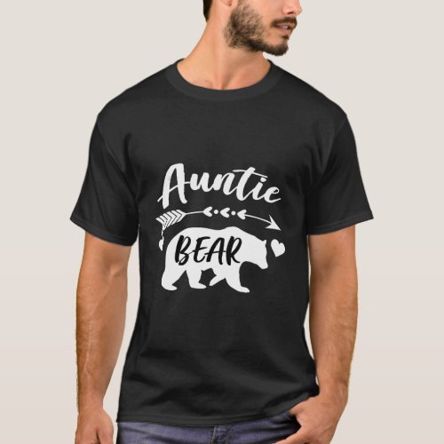 Auntie Bear Aunt Aunties Family Gift Funny Auntie  T_Shirt