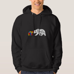 Auntie Bear Autism Awareness Aunt Hoodie
