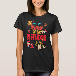 Auntie Birthday Girl Pirate Birthday Party Theme O T-Shirt
