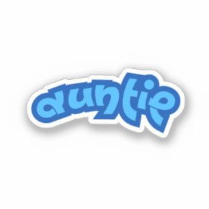 Auntie Blue Aunt Auntie Sticker
