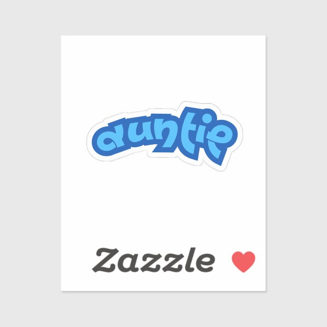 Auntie | Blue Aunt Auntie  Sticker (Sheet)
