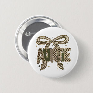 Auntie Camo Gift from Sister New Baby Announcement Button