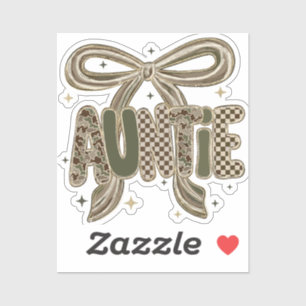 Auntie Camo Gift from Sister New Baby Announcement Sticker