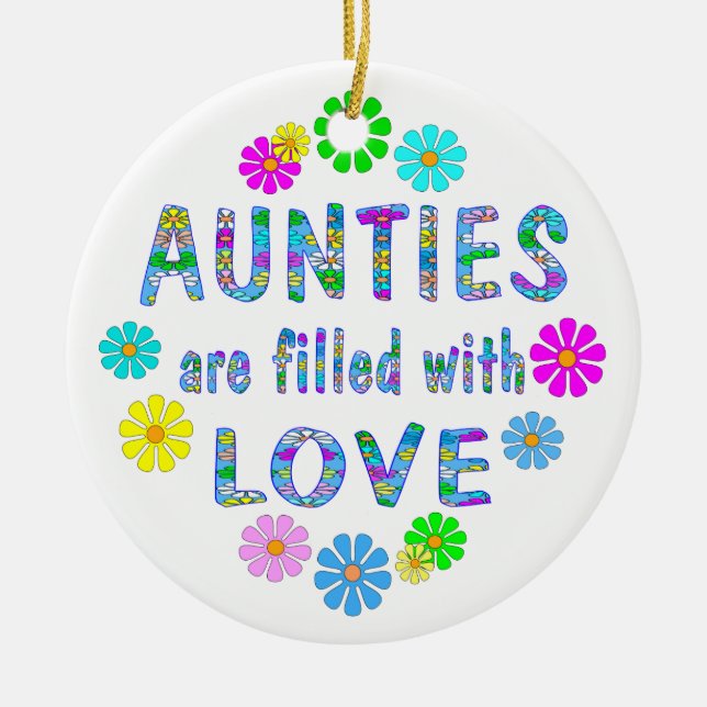 Auntie Ceramic Ornament (Front)