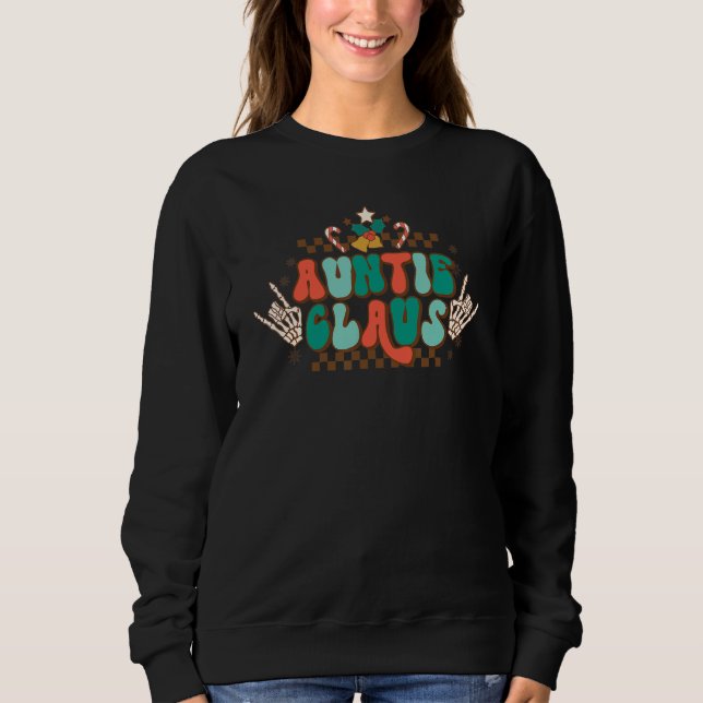 Auntie Claus  Christmas Family Matching Pajamas Au Sweatshirt (Front)