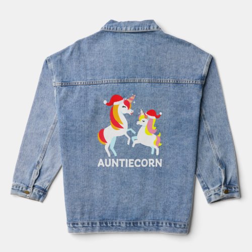 Auntie Corn Unicorn Matching Family Pajama Pj Chri Denim Jacket