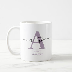 Auntie Elegant Script Monogram Coffee Mug