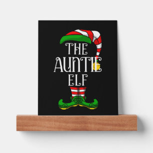 Auntie Elf Family Matching Christmas Group Picture Ledge