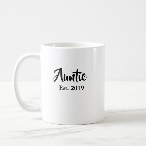 Auntie Established 2019 Aunt Mug