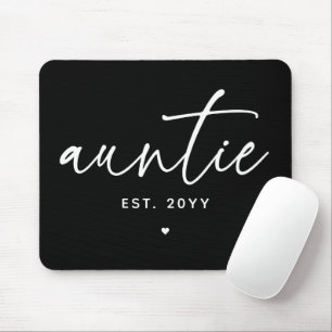 Auntie Established Elegant Typography New Aunt Mouse Pad