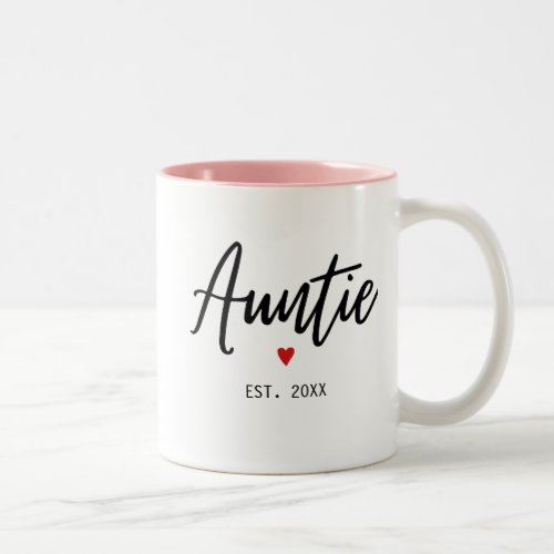Auntie Established Modern Minimalist Mug