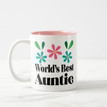 Auntie Gift for Grandmother Mothers Day Two-Tone Coffee Mug