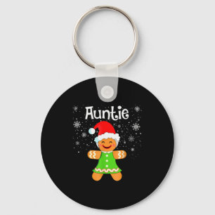 Auntie Gingerbread Family Matching Christmas Women Keychain