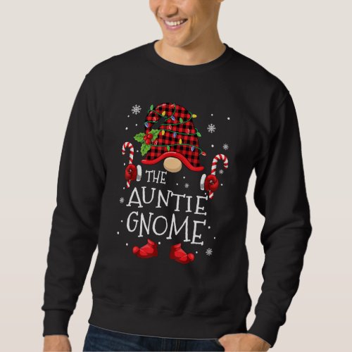 Auntie Gnome Buffalo Plaid Christmas Tree Family X Sweatshirt