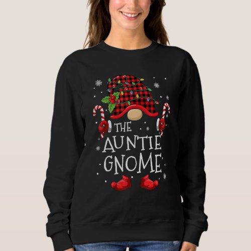 Auntie Gnome Buffalo Plaid Christmas Tree Family X Sweatshirt