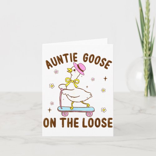 Auntie Goose On The Loose Funny Birthday Matching 