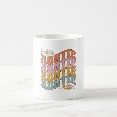 Auntie Groovy Aesthetic Gift Coffee Mug