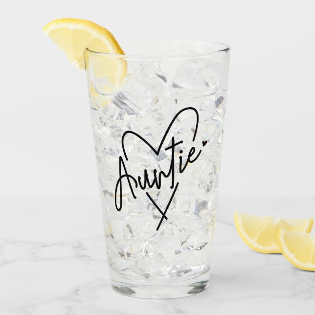 Auntie Heart | Gifts for Aunt | Glass (Front Ice)