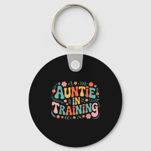 Auntie In Training Aunt Shirt For Hostal Labor Nep Keychain
