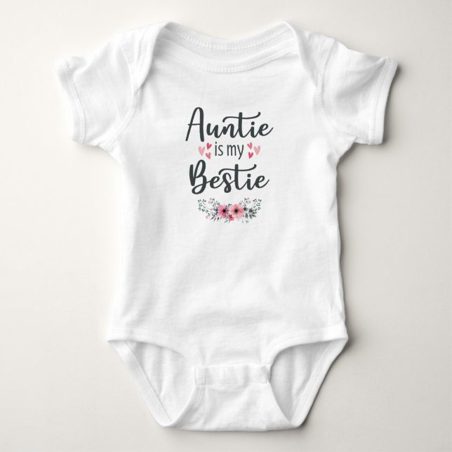 Auntie is My Bestie Baby Bodysuit (Front)