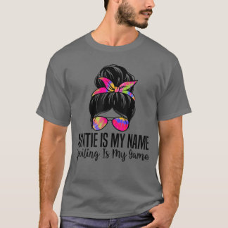 Auntie Is My Name Spoiling Is My Game Funny Auntie T-Shirt