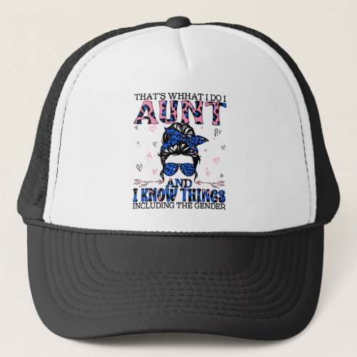 Auntie Keeper of the Gender Reveal Party Ideas Trucker Hat