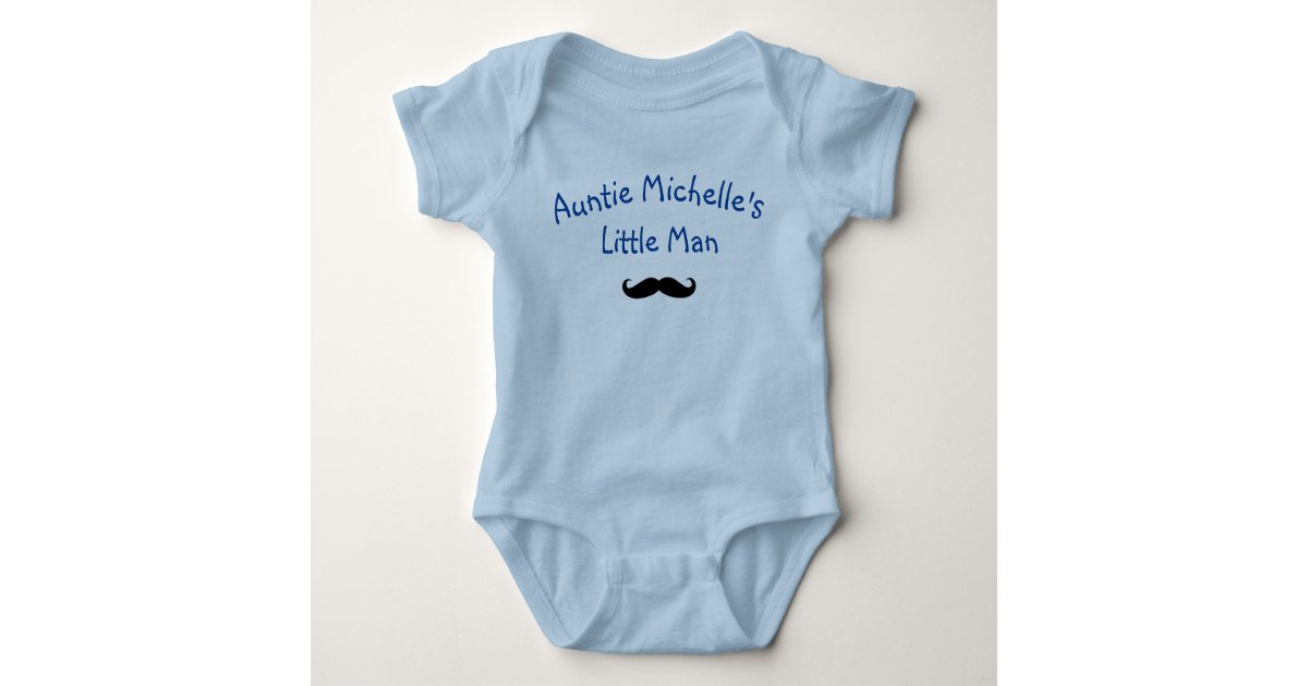 Auntie Little Man Nephew Boy Newborn Cute Baby Bodysuit Zazzle Com