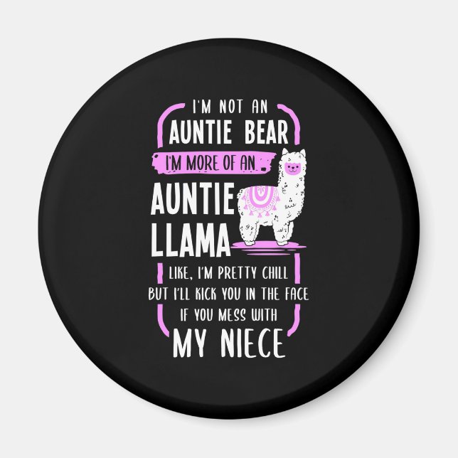 Auntie Llama Magnet (Front)
