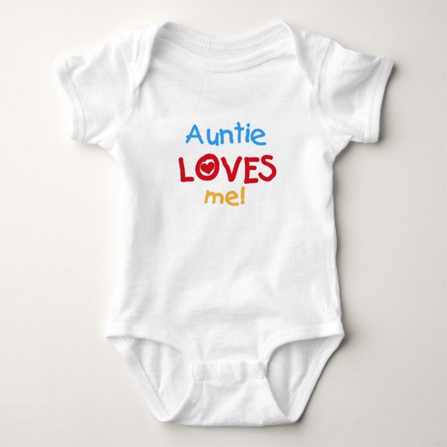 Auntie Loves Me Baby Bodysuit (Front)