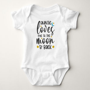 Auntie Loves Me To The Moon And Back Baby Bodysuit
