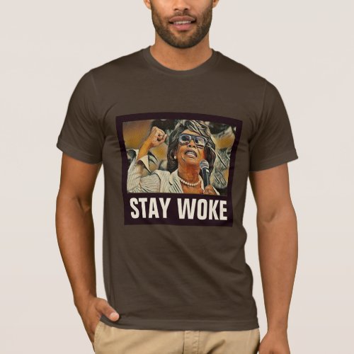 Auntie Maxine Stay Woke 2 Anti_Trump Political T_Shirt