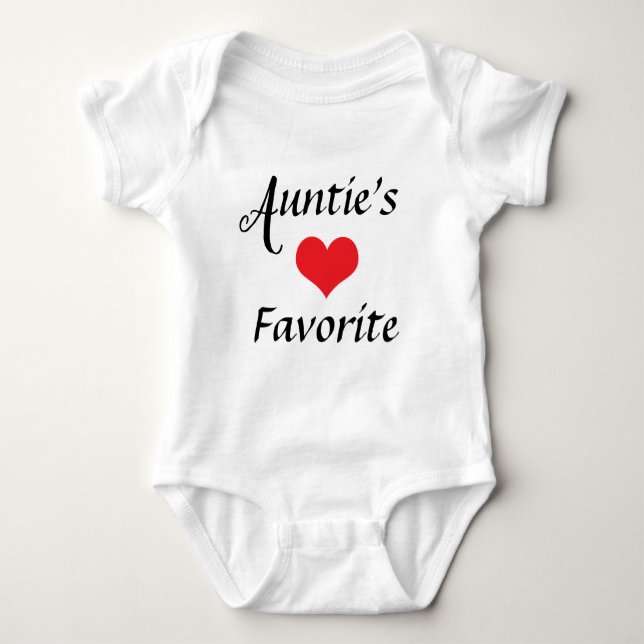 Auntie Niece Nephew Favorite Nickname Newborn Cute Baby Bodysuit (Front)