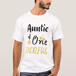 Auntie of MR Onederful Funny 1st Birthday T-Shirt